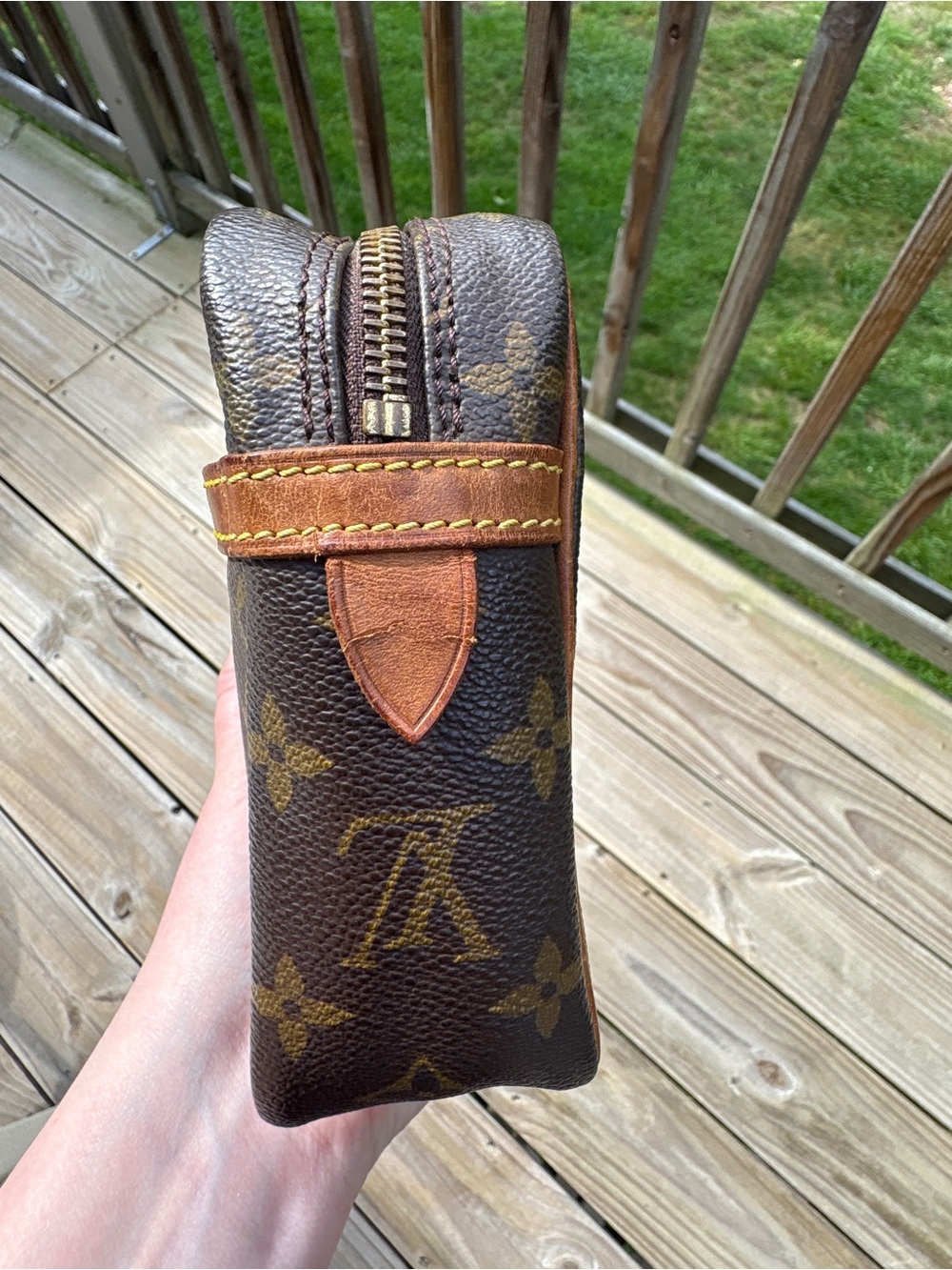 Louis Vuitton Monogram Canvas Compiègne 23 Toiletry Pouch in Brown and Tan - Picture 4 of 8